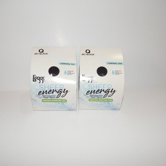 6 - Q - L'eggs Sheer Energy- Control Top - Stockings Leggs Pantyhose Bundle - Picture 2 of 4